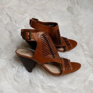 Vince Camuto brown leather heels